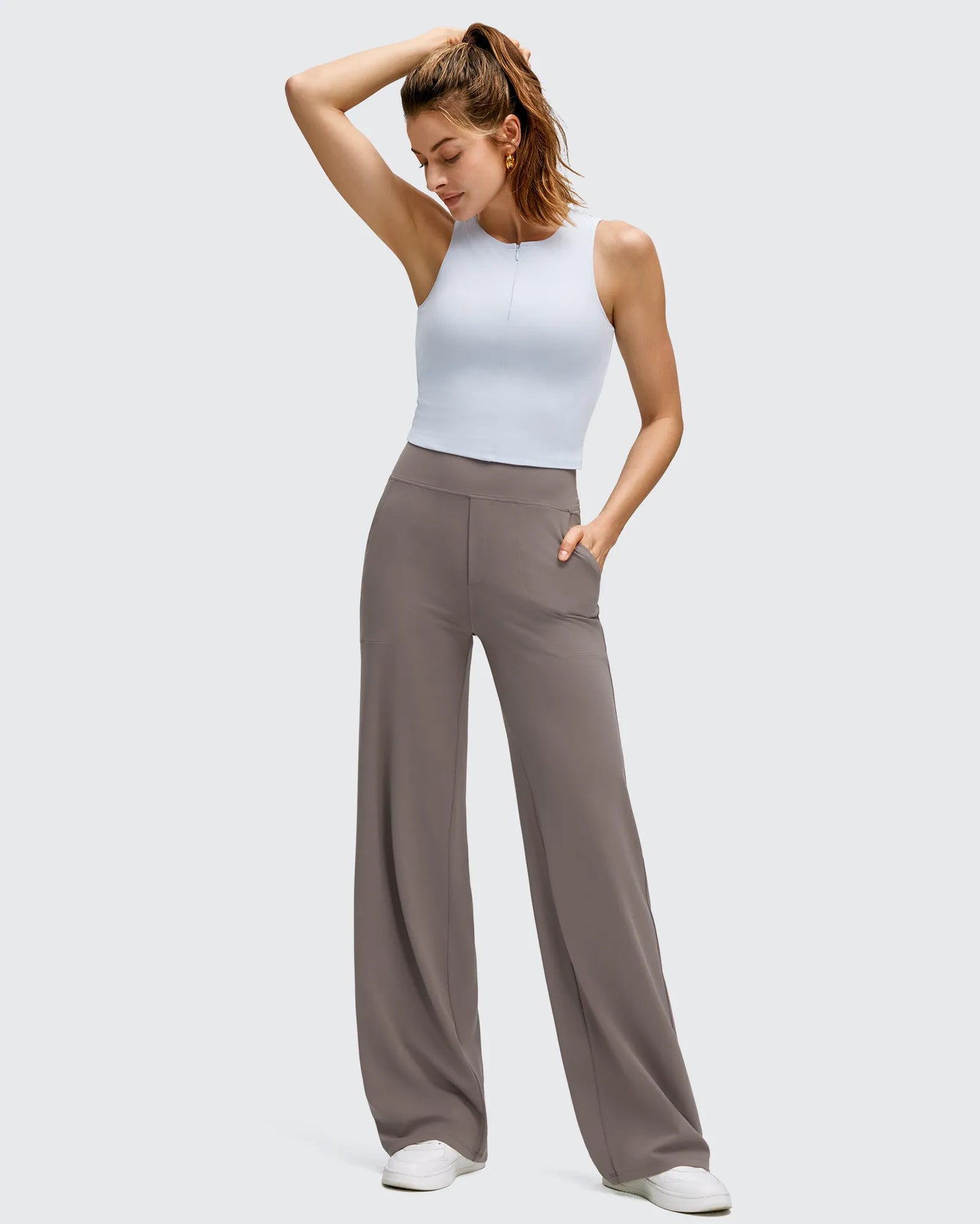 Pantalones de yoga de pierna ancha de alta elasticidad BareFeel