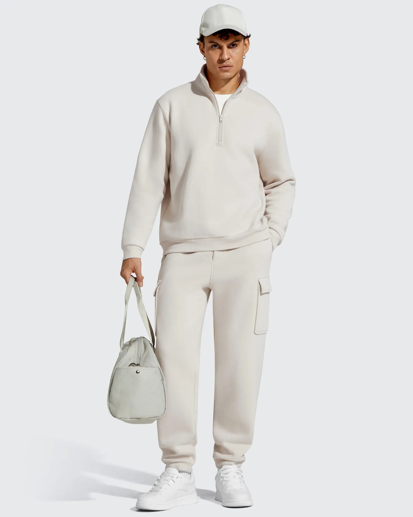 Pantalones cargo Flurrylux de algodón con forro polar y cordón para hombre