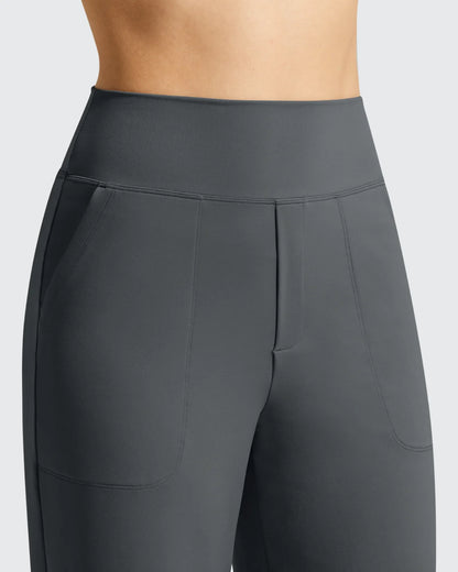 Pantalones de vestir informales largos hasta el tobillo BareFeel Faux Fly