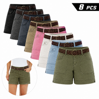 Solid color pocket shorts*8
