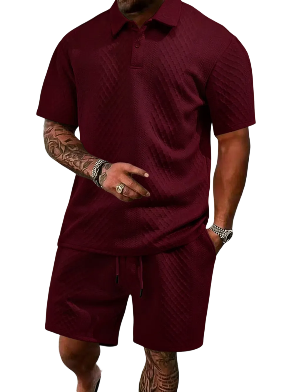 8 PACK Polo Shirt and Shorts Two-Piece Set