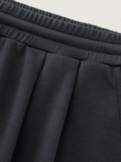 Supersoft Drawstring Waist Wide-Leg Shorts