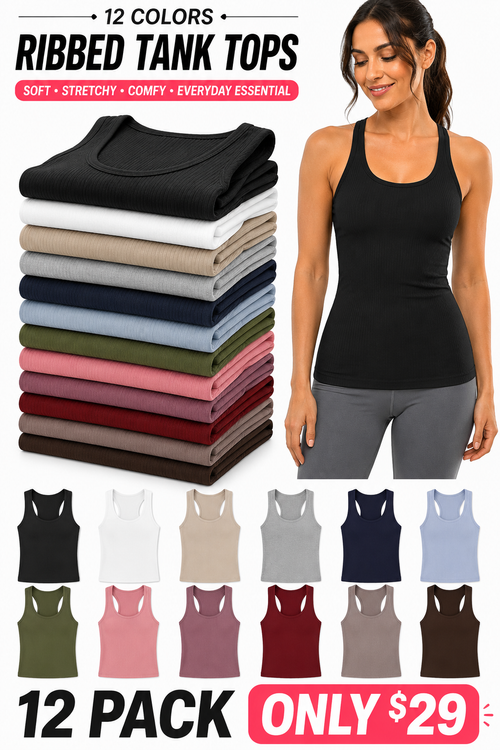Final 3-Hour Sale🔥Women Workout Tank Tops with Built in Bra