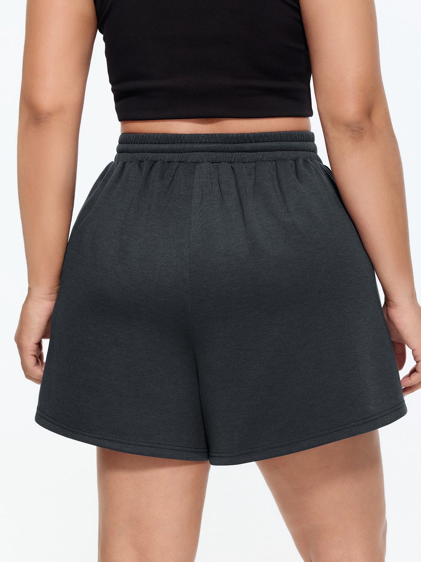 Supersoft Drawstring Waist Wide-Leg Shorts