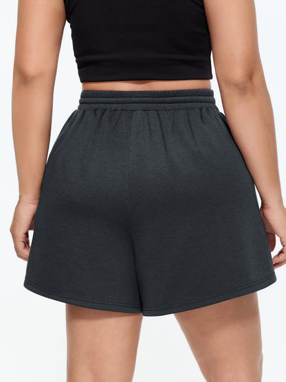 Supersoft Drawstring Waist Wide-Leg Shorts