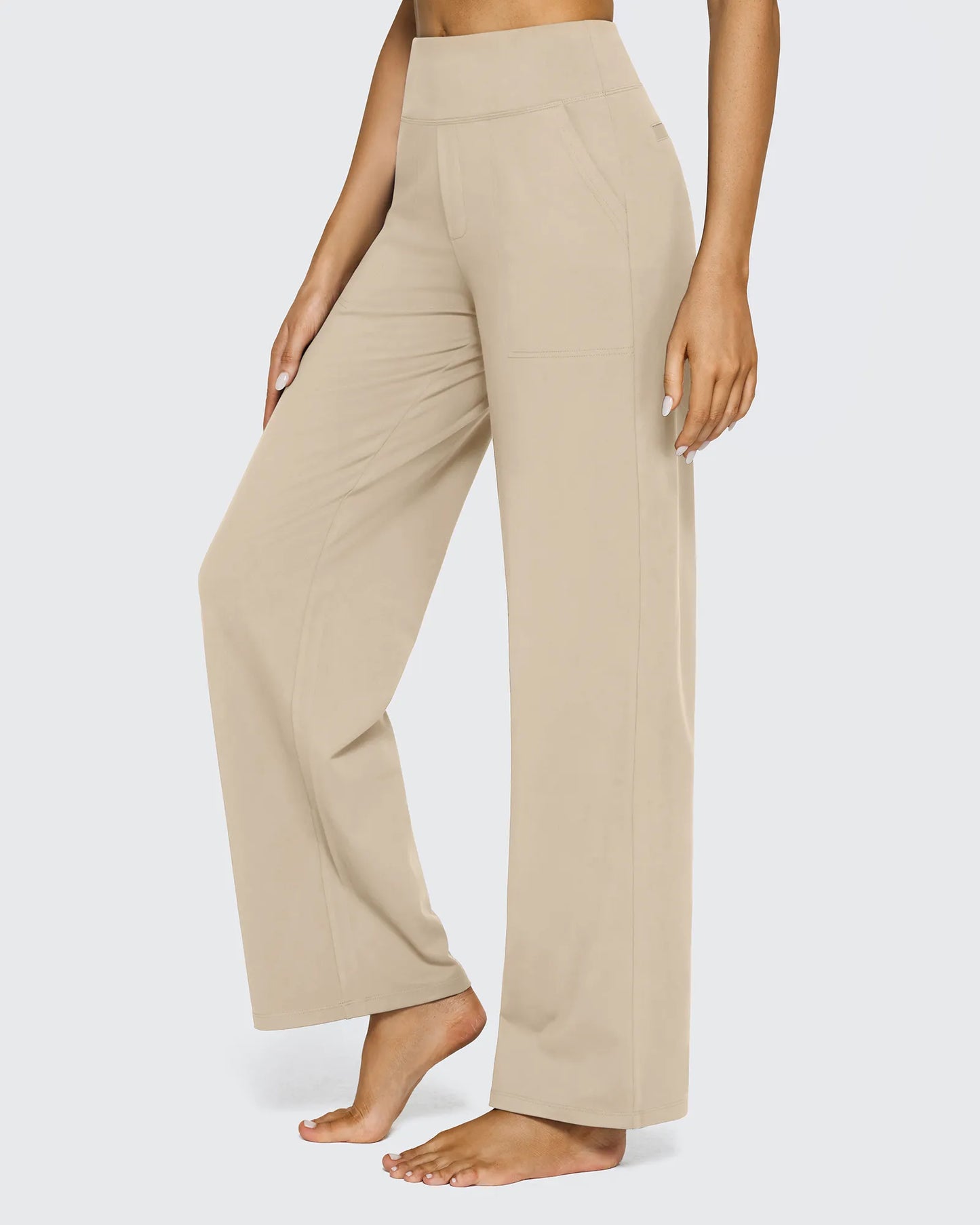 Pantalones de Negocios Informales de Talle Alto Sueltos EverGoing 27''