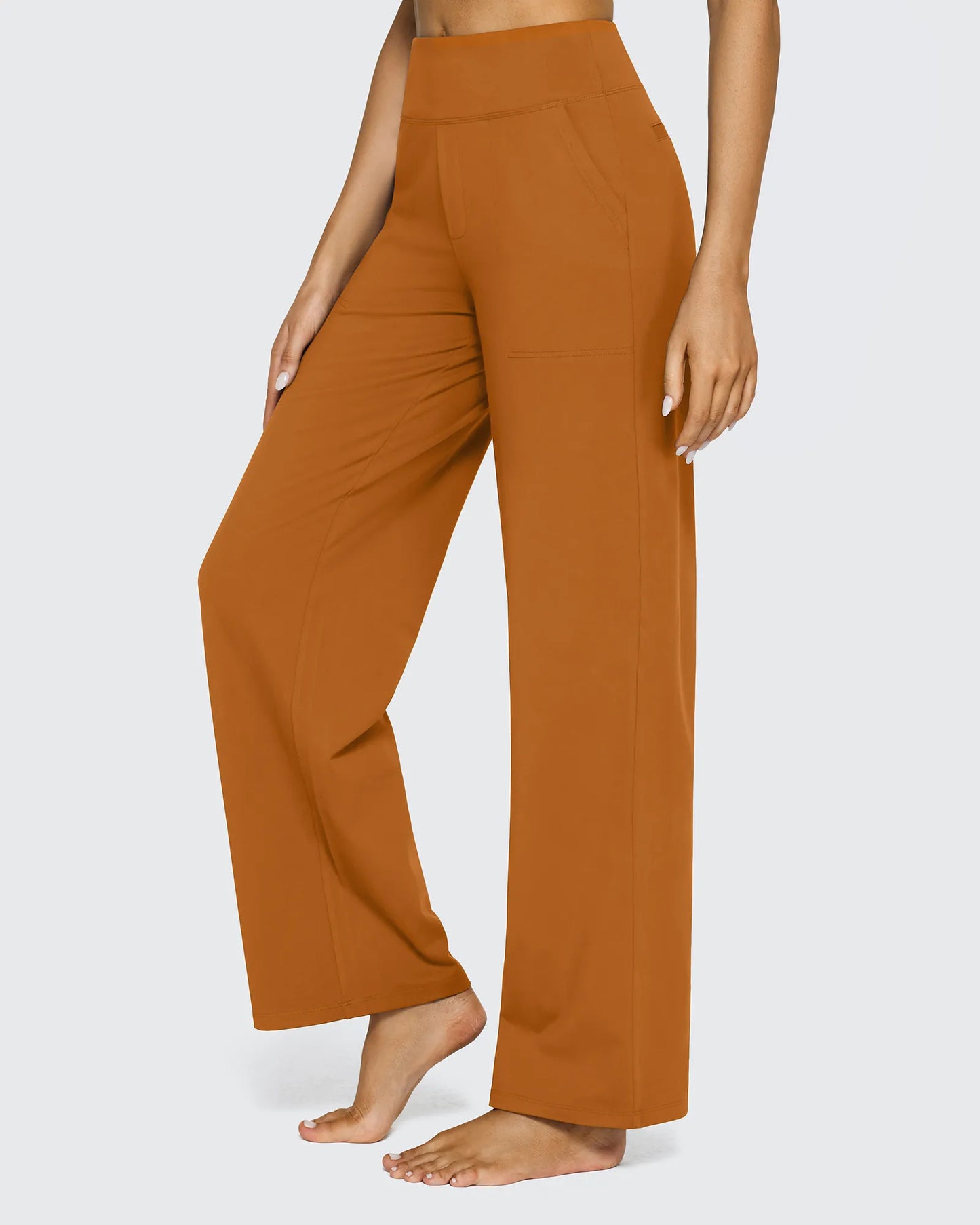 Pantalones de Negocios Informales de Talle Alto Sueltos EverGoing 27''