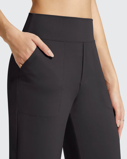 Pantalones de vestir informales largos hasta el tobillo BareFeel Faux Fly