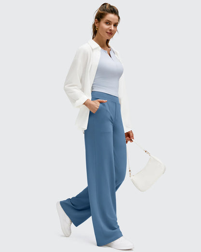 Pantalones de yoga de pierna ancha de alta elasticidad BareFeel