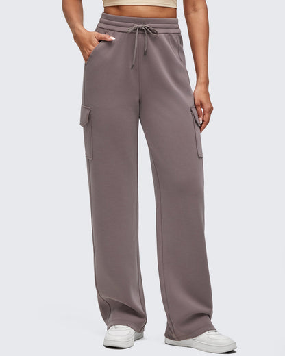 Pantalones de chándal cargo Smoofit de pernera ancha con cordón y bolsillos