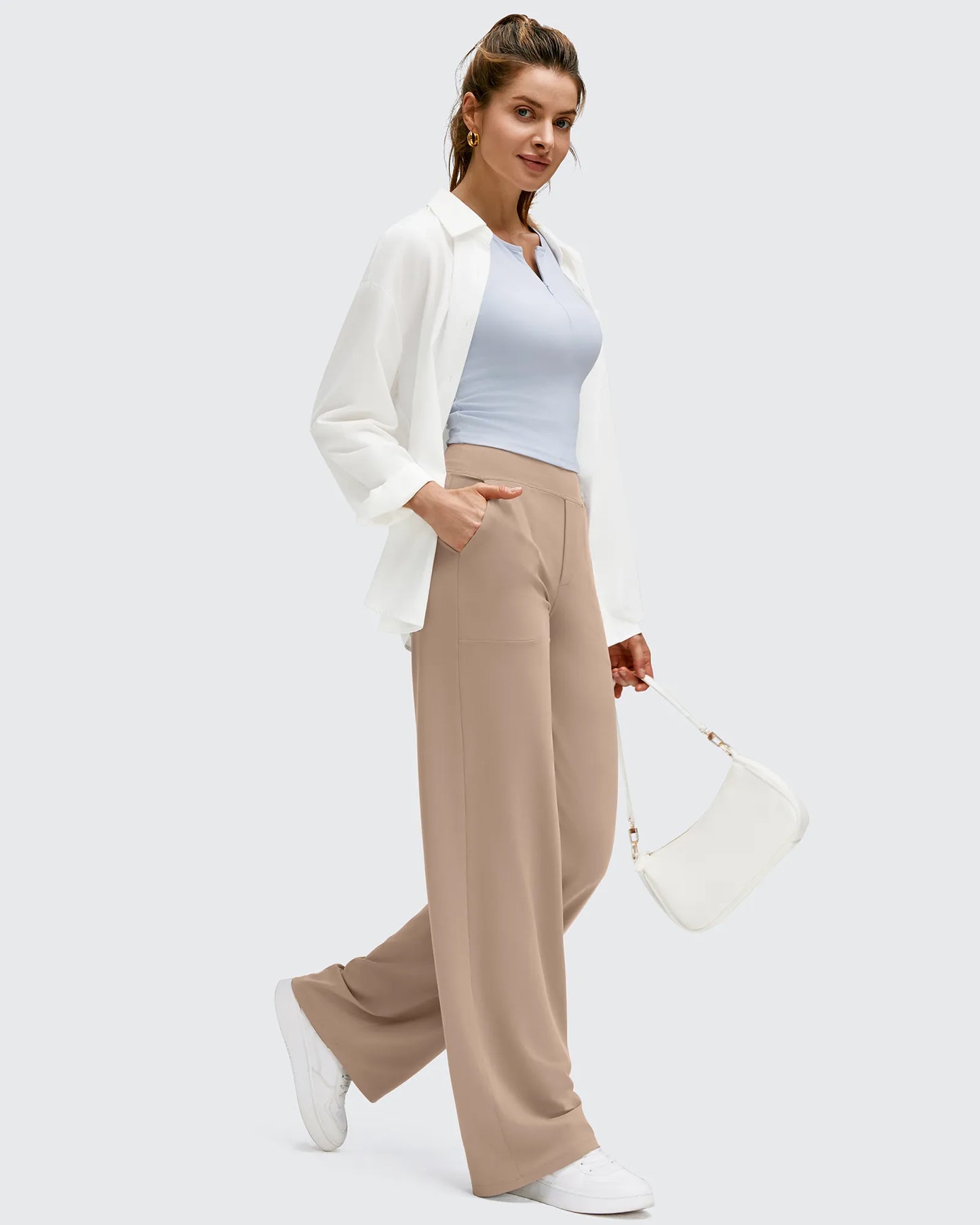 Pantalones de yoga de pierna ancha de alta elasticidad BareFeel