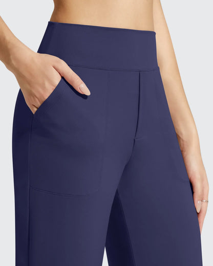 Pantalones de vestir informales largos hasta el tobillo BareFeel Faux Fly