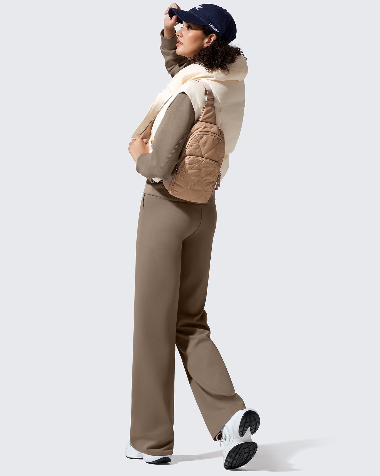 Pantalones de vestir de talle alto con forro polar EverGoing