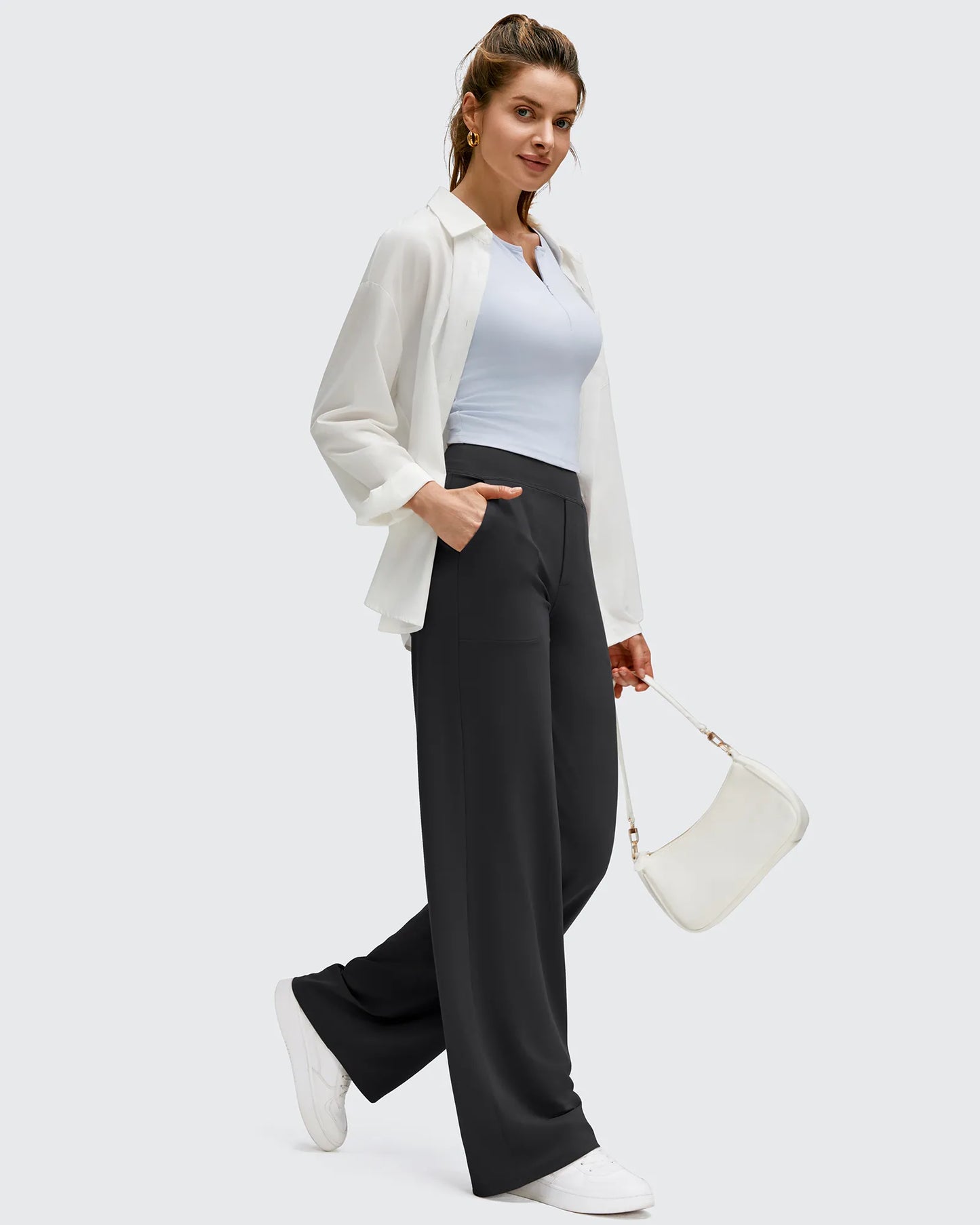 Pantalones de yoga de pierna ancha de alta elasticidad BareFeel