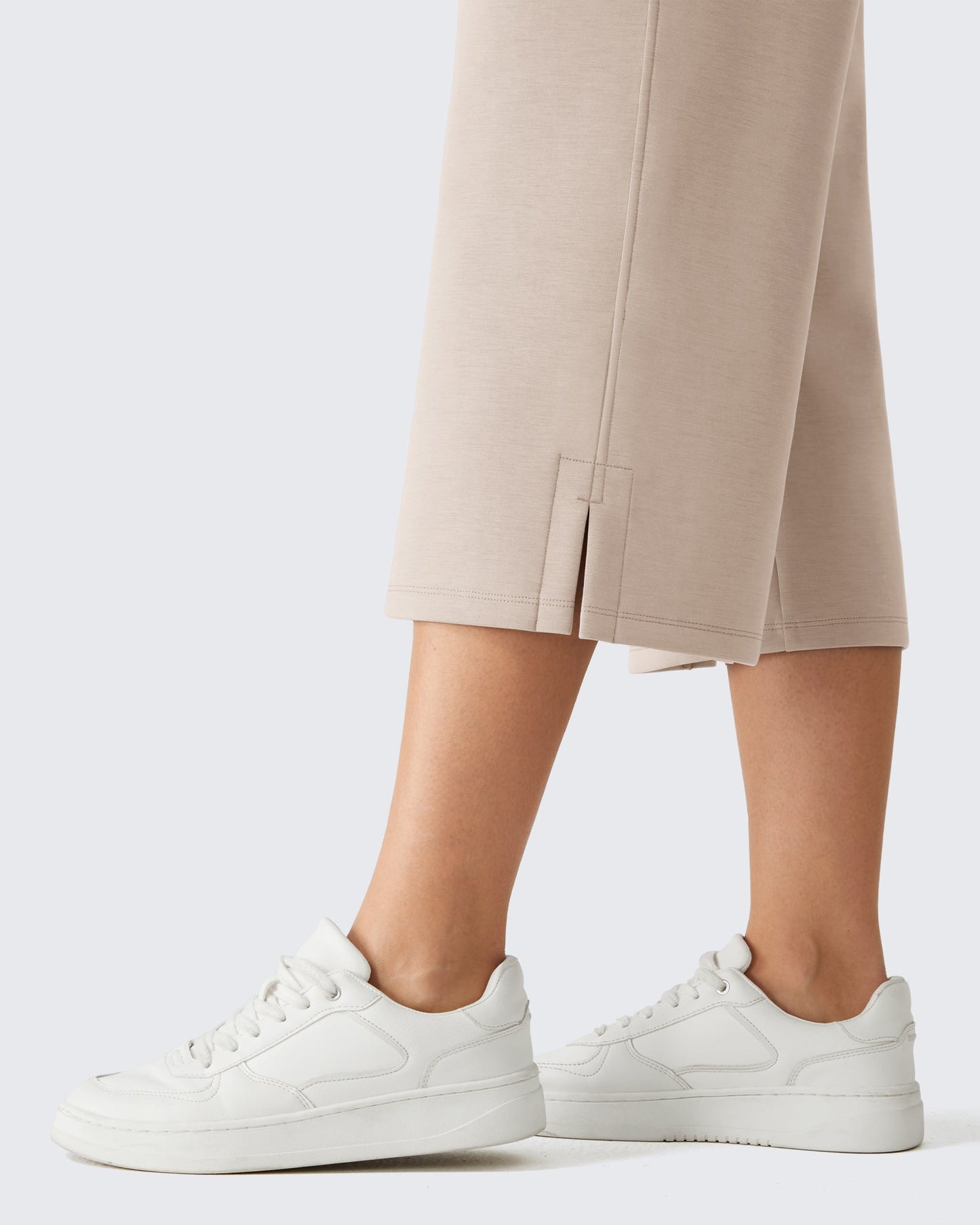 G4Free Smoofit Pantalones Capri de Pierna Ancha con Cordón y Bolsillos