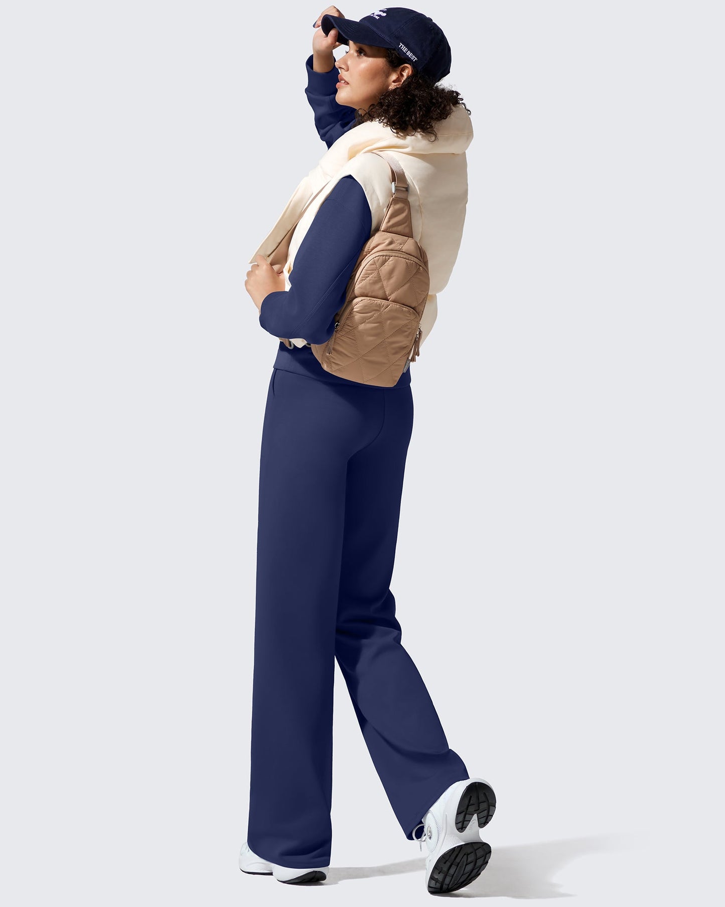 Pantalones de vestir de talle alto con forro polar EverGoing