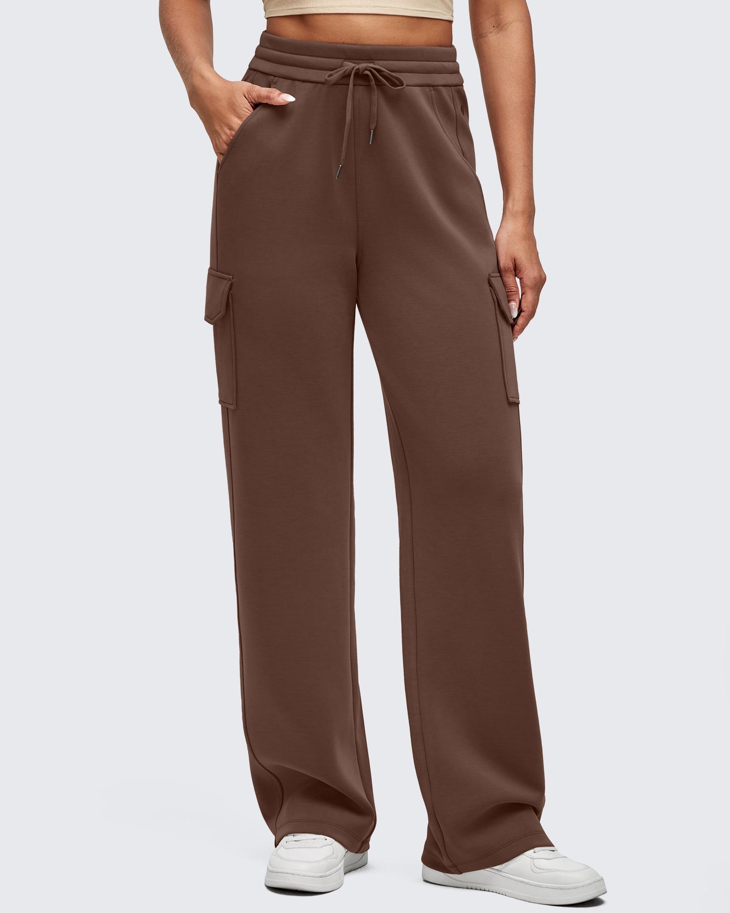Pantalones de chándal cargo Smoofit de pernera ancha con cordón y bolsillos