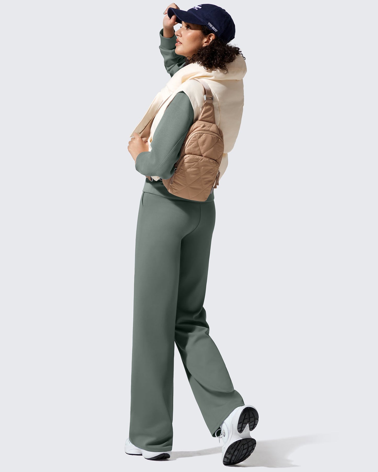 Pantalones de vestir de talle alto con forro polar EverGoing