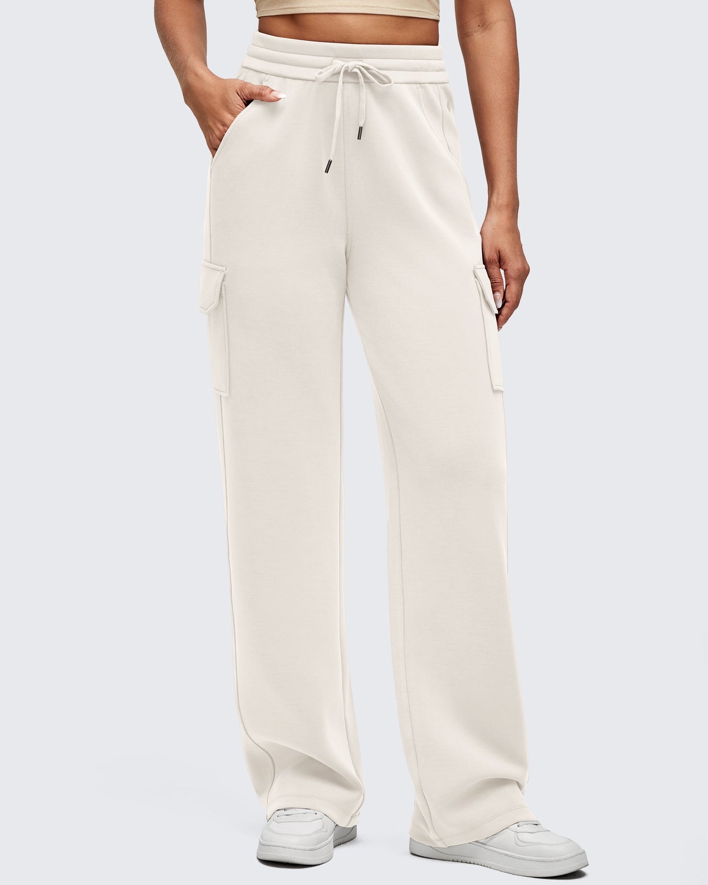 Pantalones de chándal cargo Smoofit de pernera ancha con cordón y bolsillos
