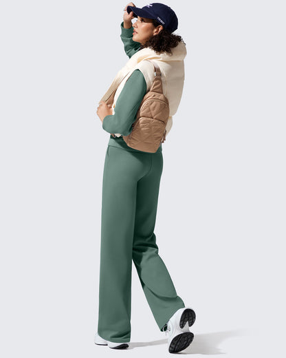 Pantalones de vestir de talle alto con forro polar EverGoing