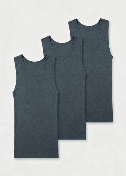 (3-Pack)Premium Ultra-Soft Cotton Fitted Tank