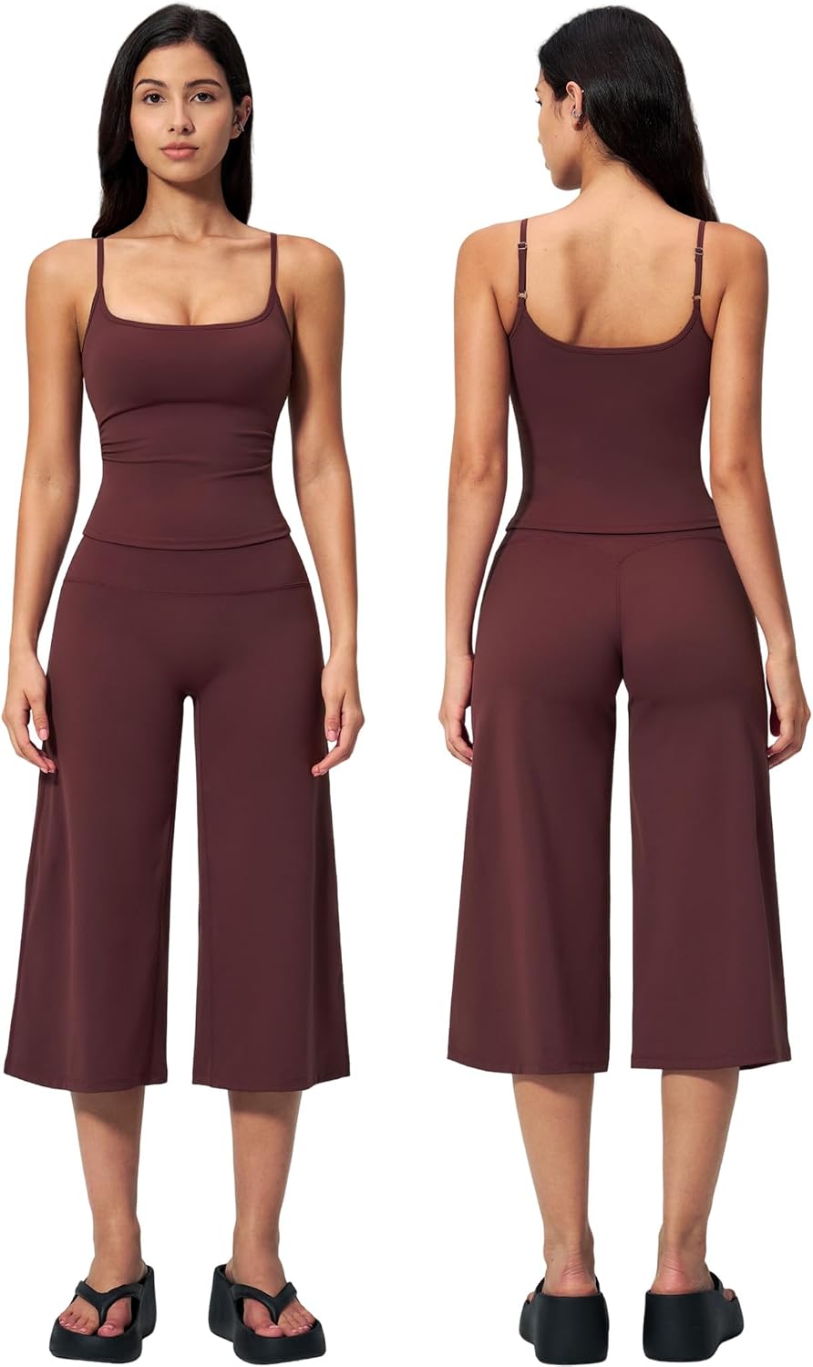 New Yoga Tank Top High Waist Quick-Dry Casual Mid-Length Pants Running Outdoor Athletic Sportswear Yoga Set for Women