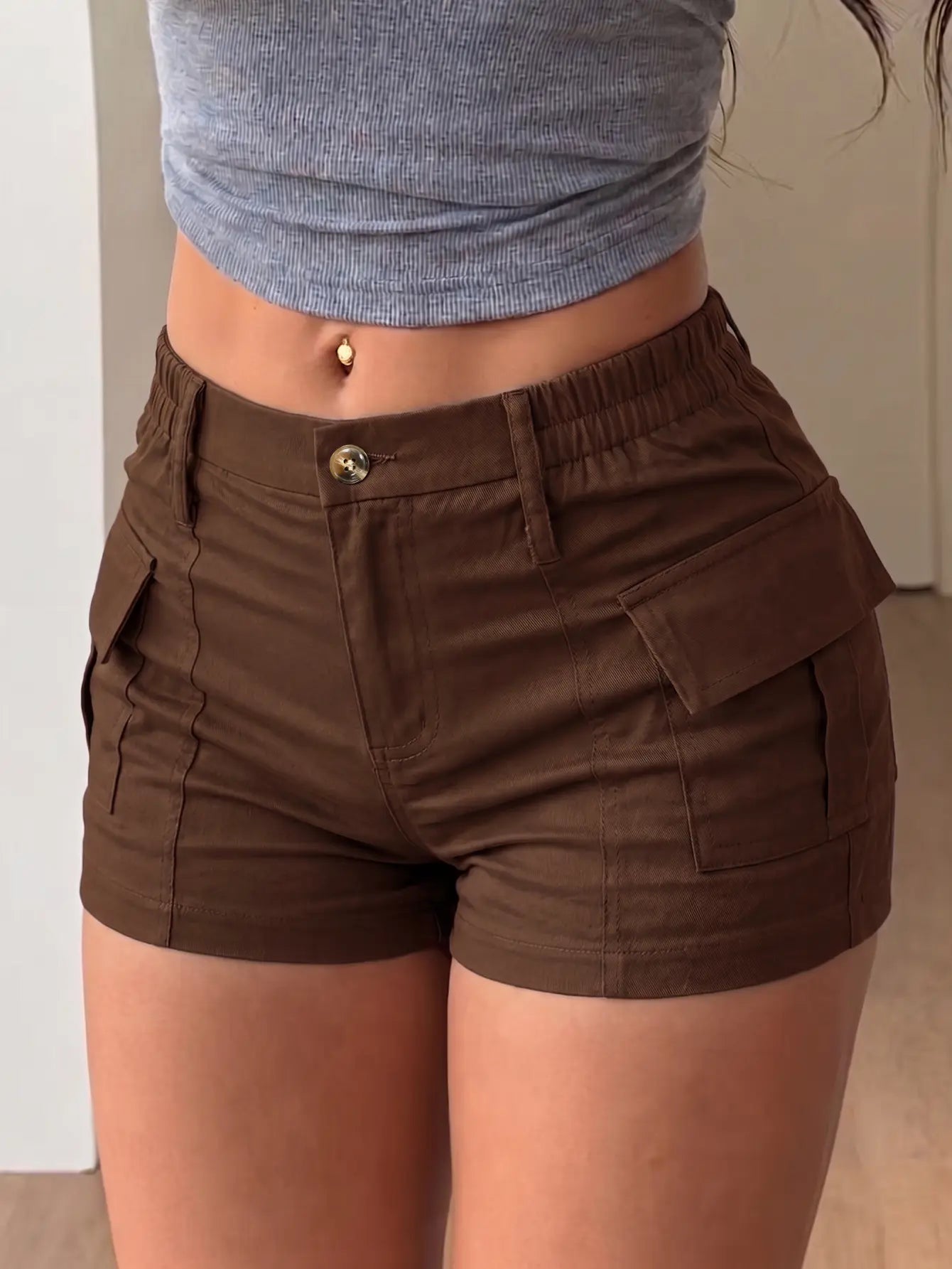 Women’s shorts new summer cargo shorts with American retro style