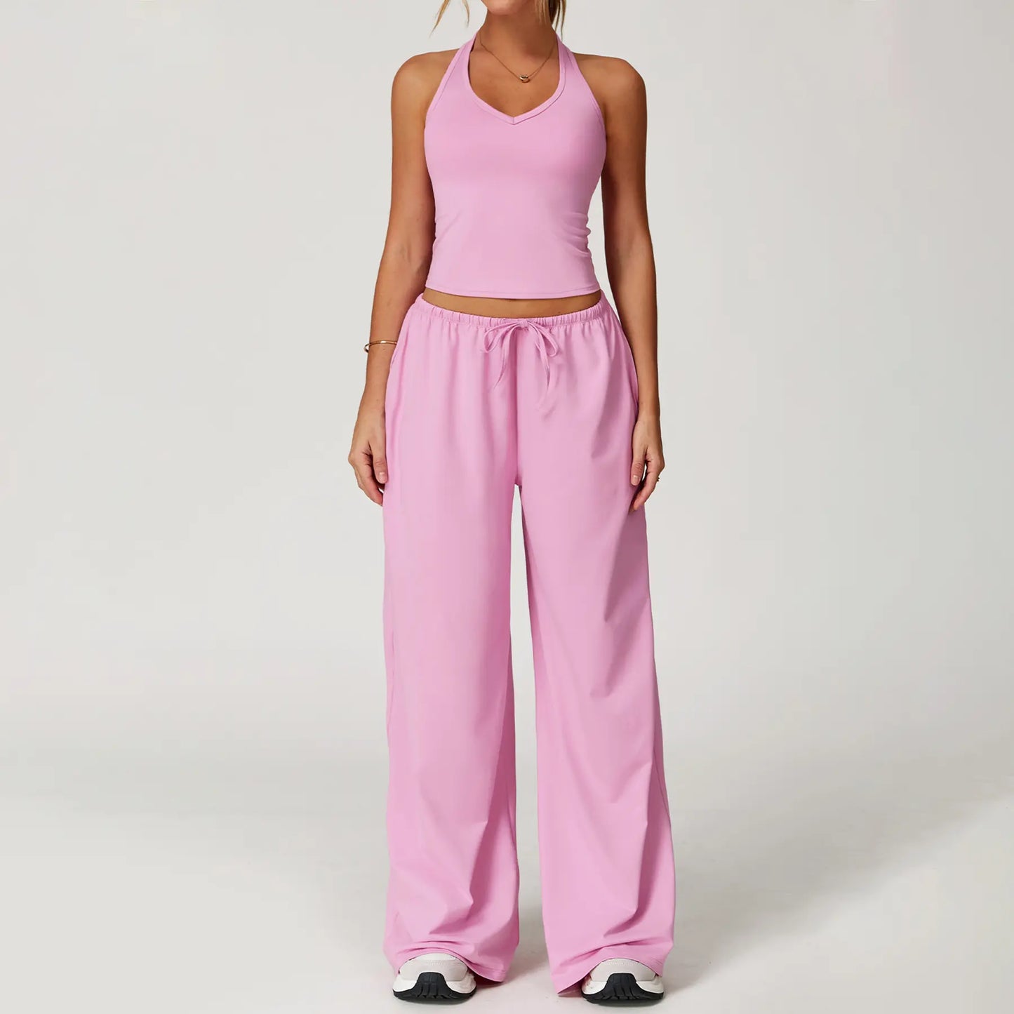 Pantalones de Yoga Anchos de Cintura Alta para Mujer — Suaves, Elásticos y Casuales (Entrega Rápida)