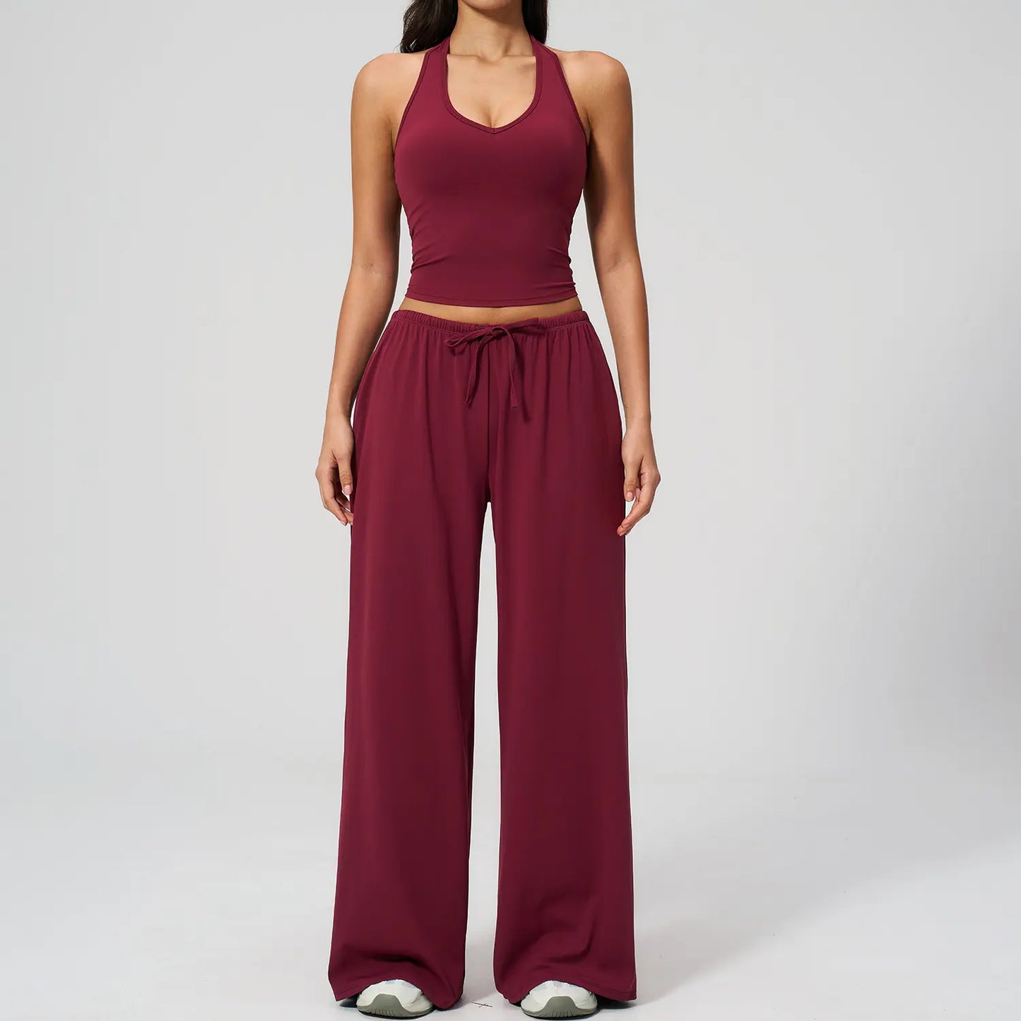Pantalones de Yoga Anchos de Cintura Alta para Mujer — Suaves, Elásticos y Casuales (Entrega Rápida)