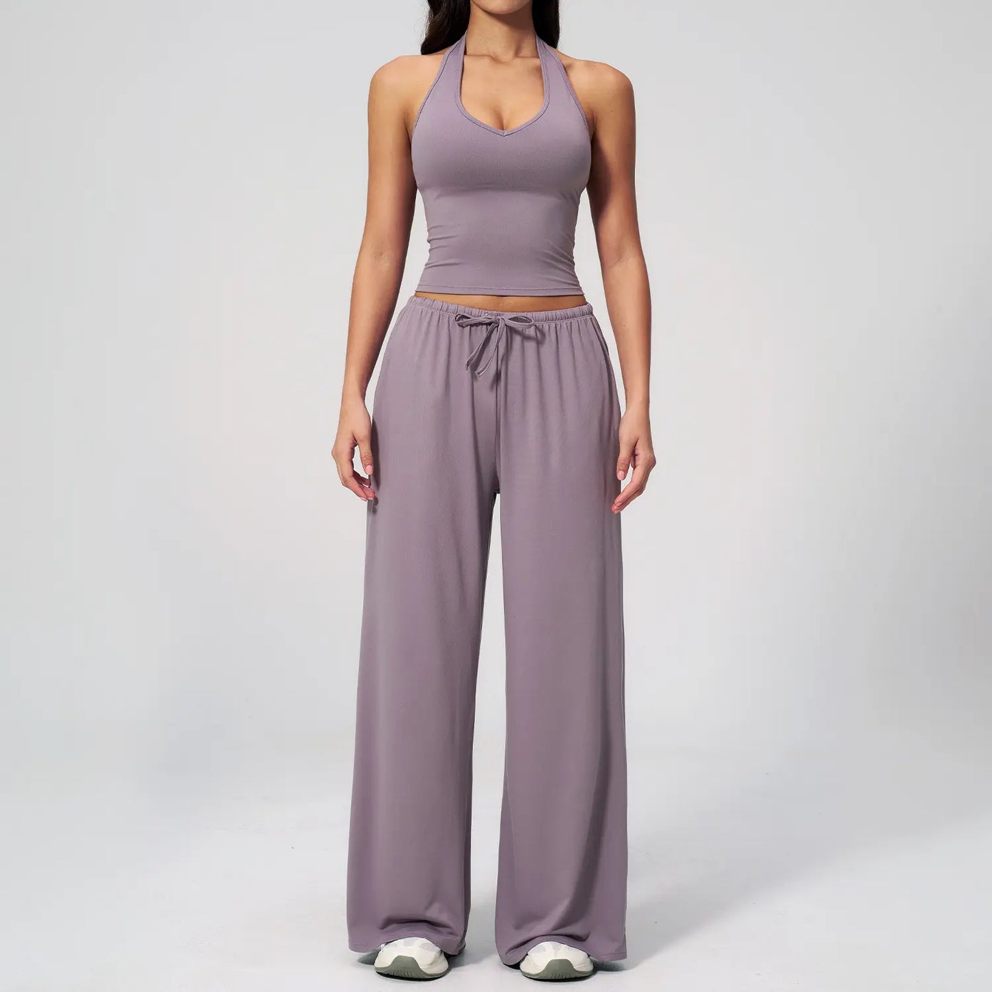 Pantalones de Yoga Anchos de Cintura Alta para Mujer — Suaves, Elásticos y Casuales (Entrega Rápida)