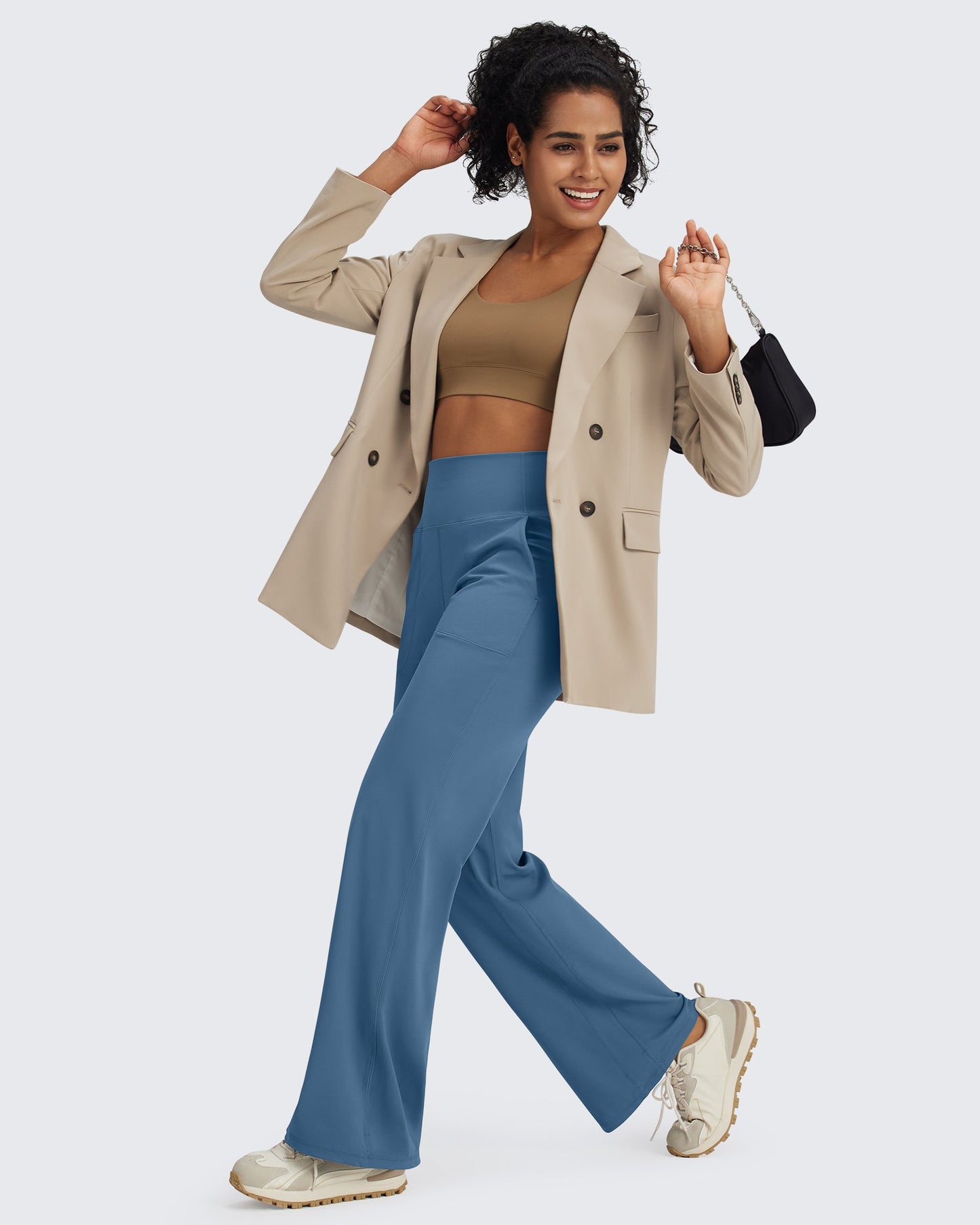 BareFeel Pantalones Elegantes de Tiro Alto Sin Costuras (Talla Alta)