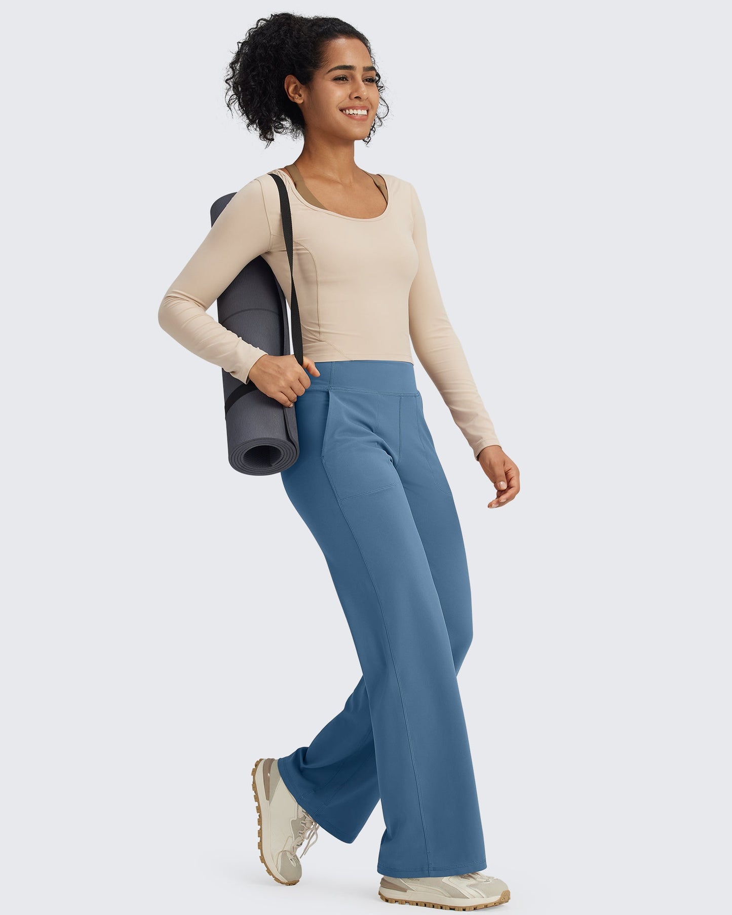 BareFeel Pantalones Elegantes de Tiro Alto Sin Costuras (Talla Alta)