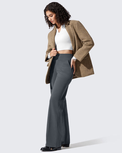 Pantalones de vestir de talle alto con forro polar EverGoing