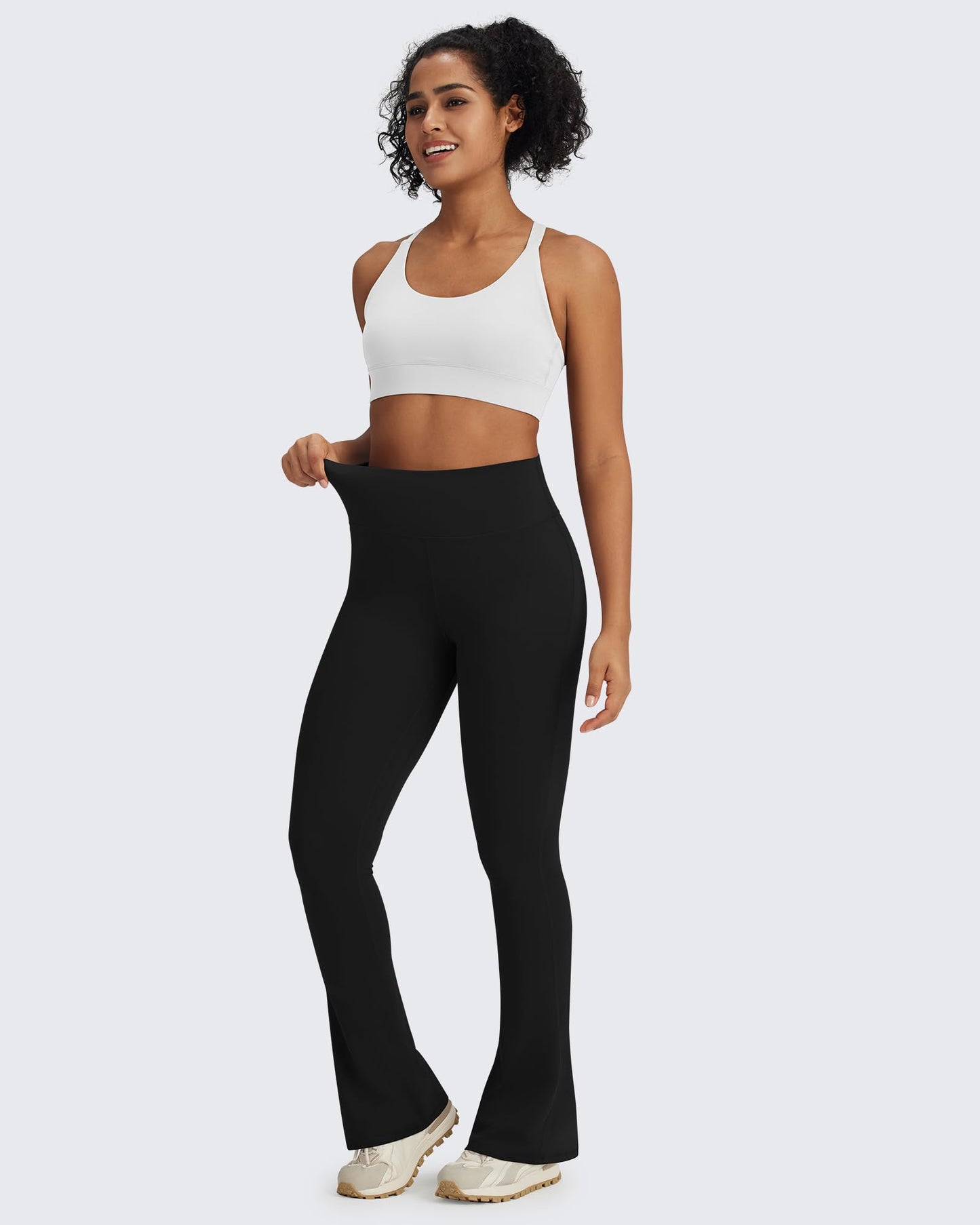BareFeel Pantalones acampanados cortos de cintura alta Casual