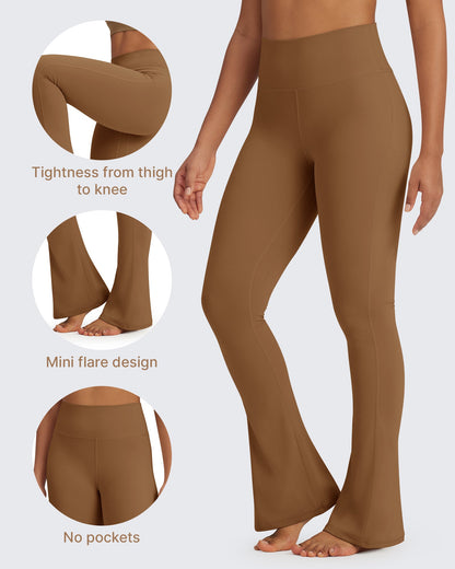 BareFeel Pantalones acampanados cortos de cintura alta Casual