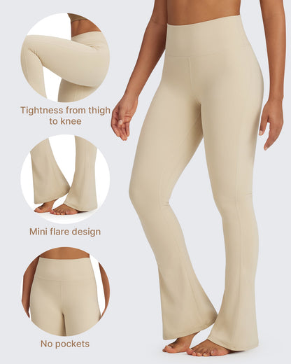 BareFeel Pantalones acampanados cortos de cintura alta Casual