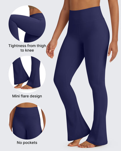 BareFeel Pantalones acampanados cortos de cintura alta Casual