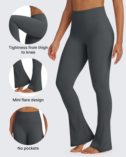 BareFeel Pantalones acampanados cortos de cintura alta Casual
