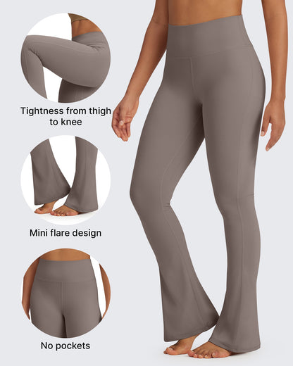 BareFeel Pantalones acampanados cortos de cintura alta Casual