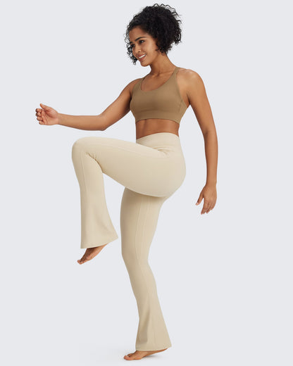 BareFeel Pantalones acampanados cortos de cintura alta Casual