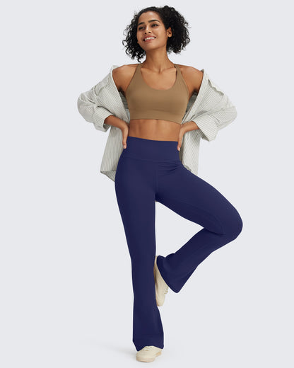 BareFeel Pantalones acampanados cortos de cintura alta Casual