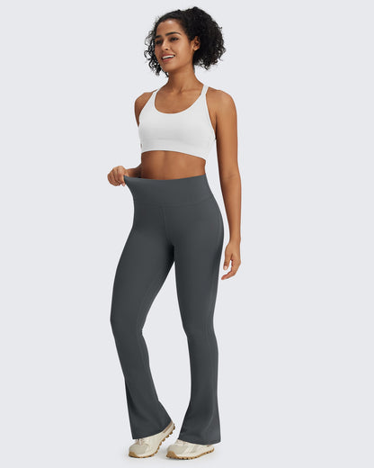 BareFeel Pantalones acampanados cortos de cintura alta Casual