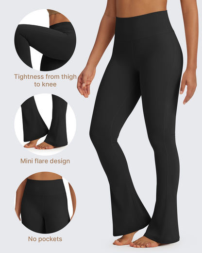 BareFeel Pantalones acampanados cortos de cintura alta Casual