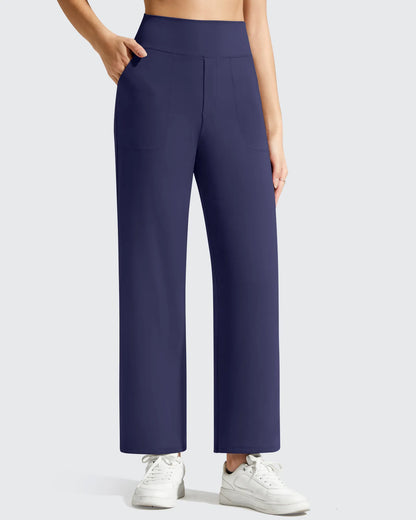 Pantalones de vestir informales largos hasta el tobillo BareFeel Faux Fly