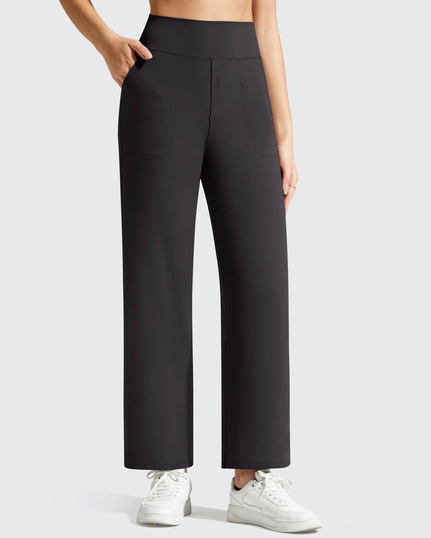 Pantalones de vestir informales largos hasta el tobillo BareFeel Faux Fly
