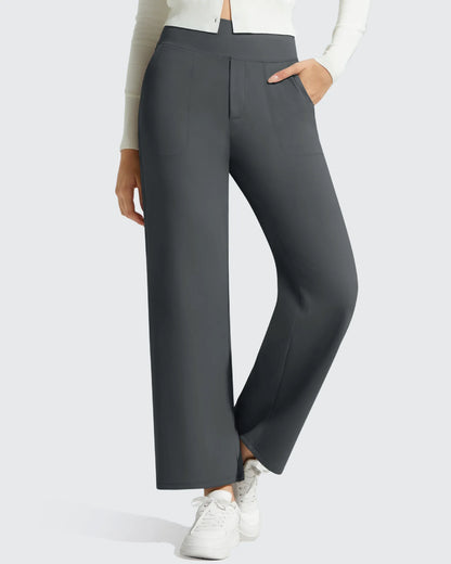 Pantalones de vestir informales largos hasta el tobillo BareFeel Faux Fly