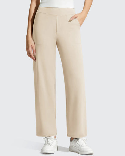 Pantalones de vestir informales largos hasta el tobillo BareFeel Faux Fly