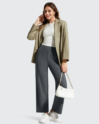 Pantalones de vestir informales largos hasta el tobillo BareFeel Faux Fly