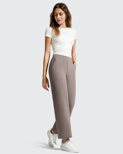 Pantalones de vestir informales largos hasta el tobillo BareFeel Faux Fly