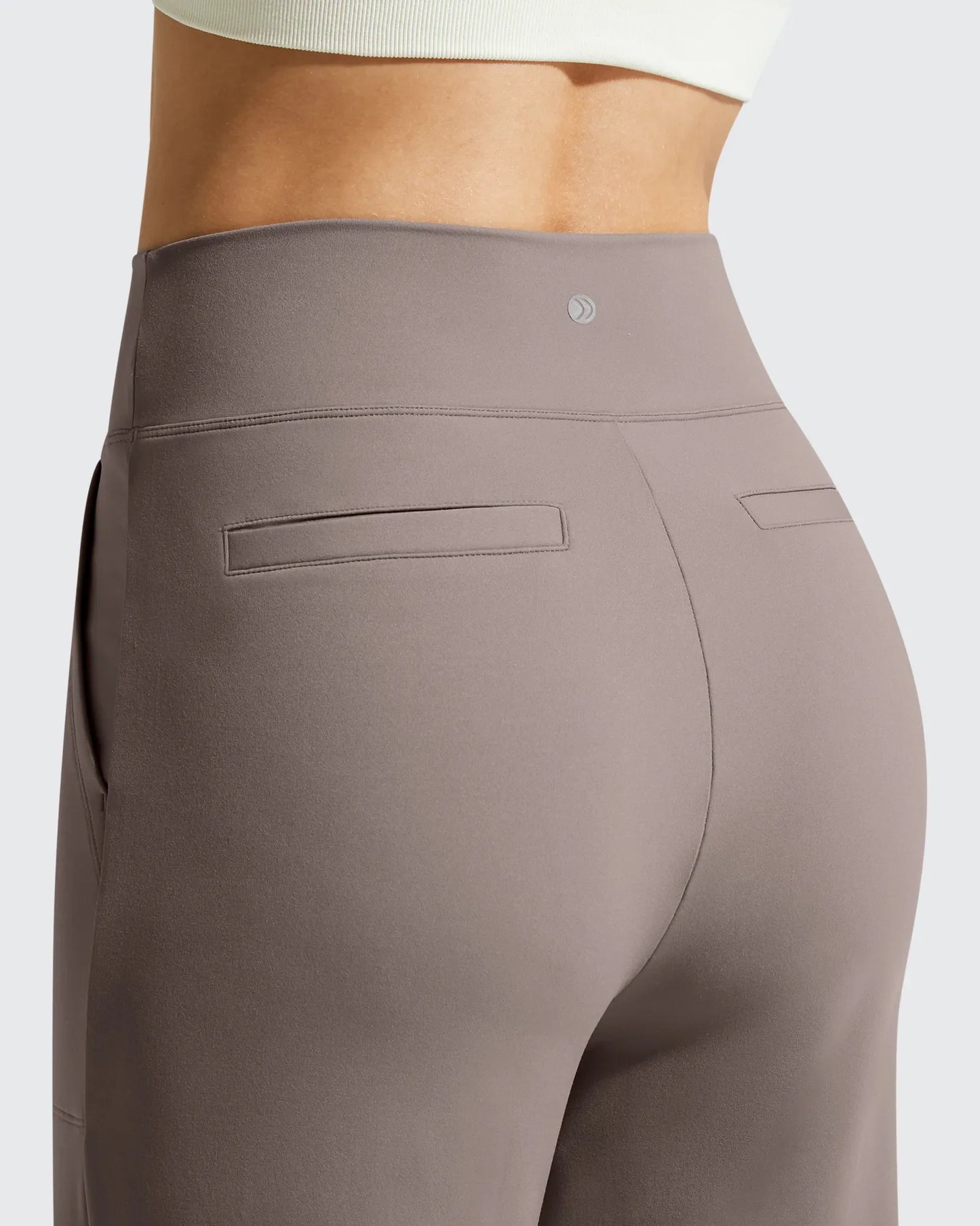 Pantalones de vestir informales largos hasta el tobillo BareFeel Faux Fly